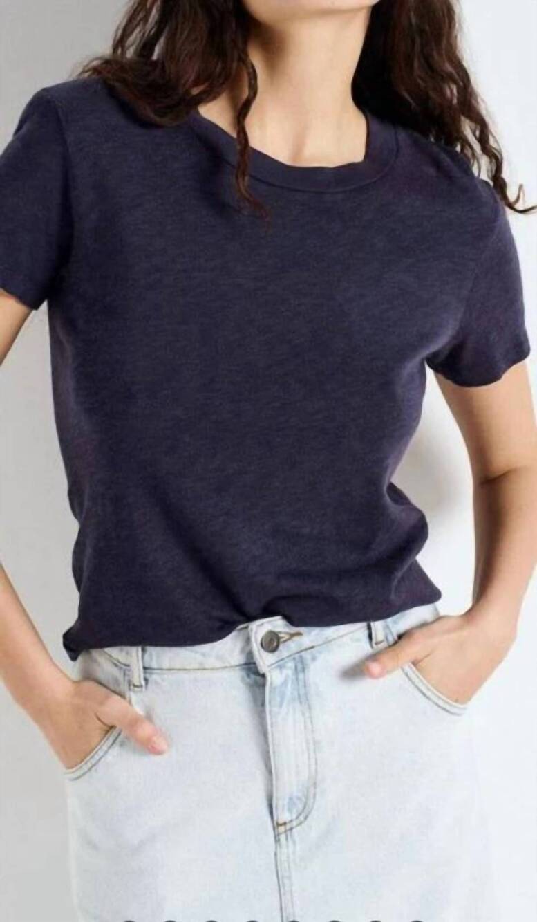 NEW AMERICAN VINTAGE women's sonoma vintage t-shirt in navy blue